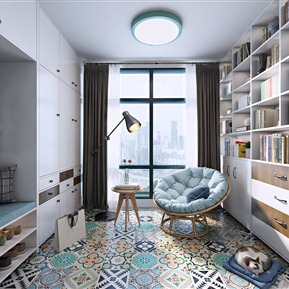 北欧 书房 衣柜