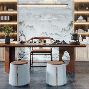 新中式 茶室 书房茶室