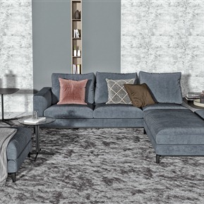 现代 组合沙发 转角沙发 布艺沙发