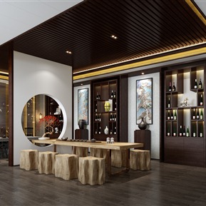 中式 茶室 接待厅