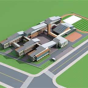 现代 鸟瞰图 运动场