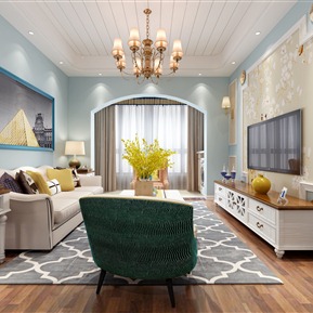 美式 客厅 客餐厅