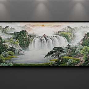 新中式 风景画 山水画