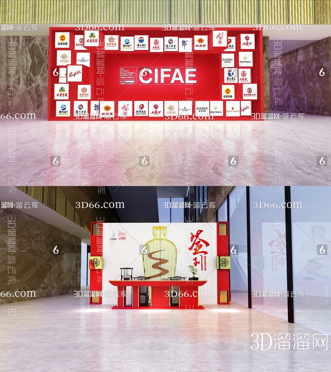 【现代美陈3D模型】-3D现代美陈3d模型下载-溜溜IDHCH140011190801-免费3Dmax模型库_3d溜溜网