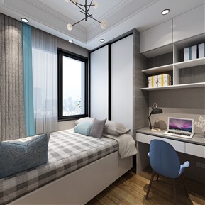 现代 榻榻米卧室 榻榻米书房 女孩房