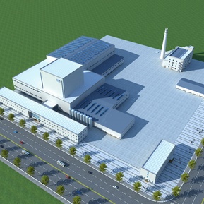 现代 厂房 厂房鸟瞰