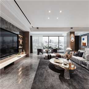 现代 客餐厅 客餐厅全景