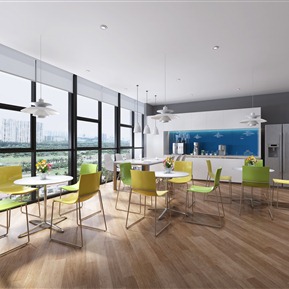 现代 茶水间 休闲桌椅 吊灯 吧台吊灯 饰品