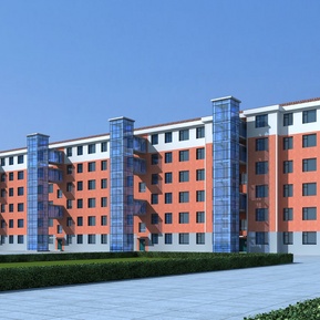 现代 住宅楼 楼体