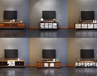 新中式木质电视柜