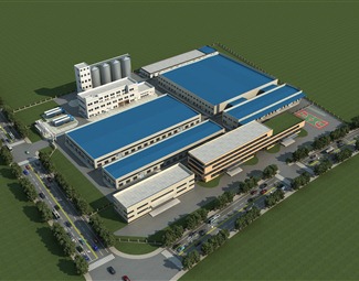 现代车间厂房3d模型下载-3d溜溜网