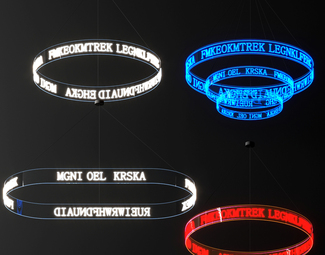 现代 霓虹灯 环形霓虹灯