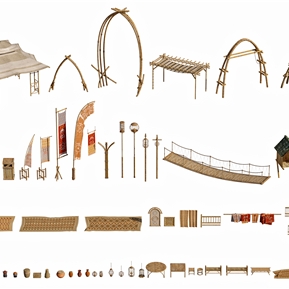 新中式 农具 古代农具生活用品