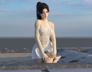 现代 女人 游泳