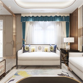 新中式 客厅 全景