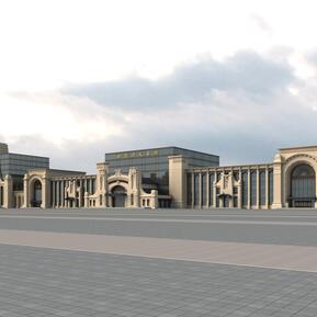 简欧 博物馆建筑 博物馆