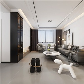 现代 客餐厅 全景