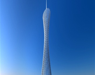 现代塔建筑外观效果