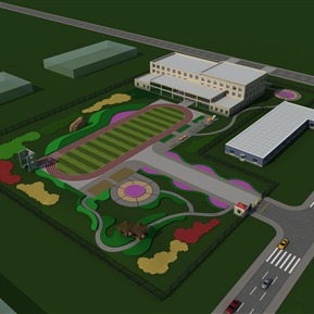 现代 鸟瞰图 景观