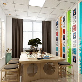 现代 服务中心 老年休闲书法图书室服务中心