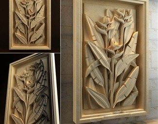 简欧浮雕3d模型