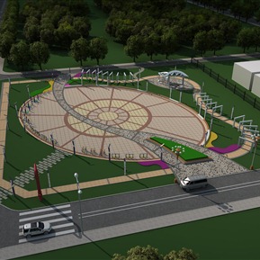 现代 广场 公园广场细化