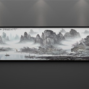 中式 风景画 水墨装饰画