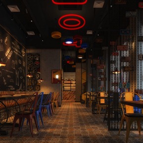 工业LOFT 餐厅 餐饮店火锅店