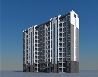 新中式多层住宅楼