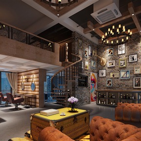 工业LOFT 理发店