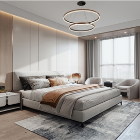 轻奢 卧室 主卧室