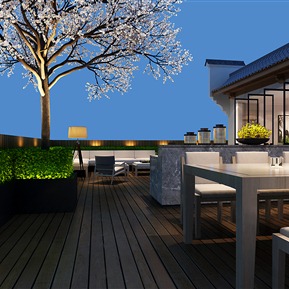 新中式 户外餐厅