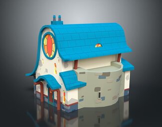 现代 卡通建筑 小房子 老房子 小房屋 小屋