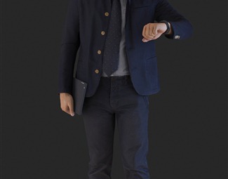 现代站立的男人