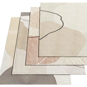 现代 方形地毯 布艺绒毛地毯