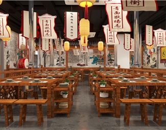 新中式 烧烤店 水浒烧烤店