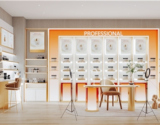 现代 直播间 化妆品店直播间
