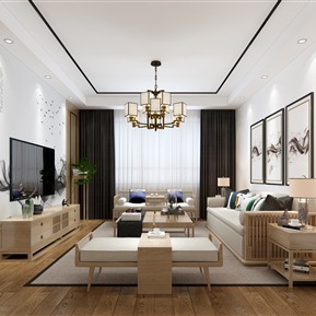 新中式 客厅 禅意