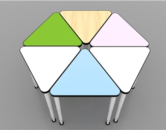 现代六边形组合桌