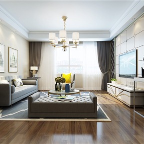 现代 客厅 客餐厅