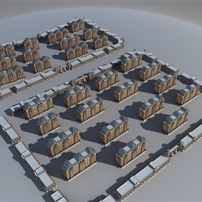 欧式 鸟瞰图 别墅小区