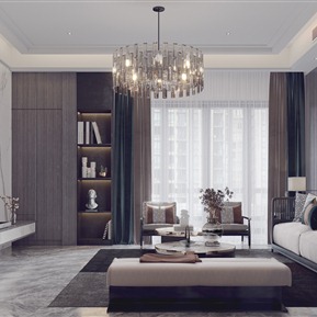 现代 客厅 客餐厅