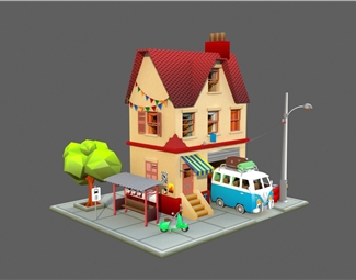 现代房子模型