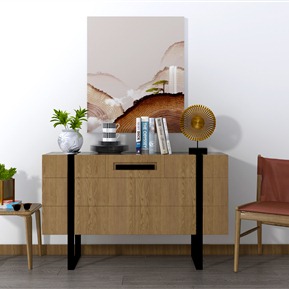 现代 玄关柜 装饰柜 边柜 装饰画 装饰品 休闲椅组合