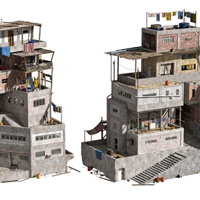 工业LOFT  建筑 贫民窟住宅楼房 城中村建筑