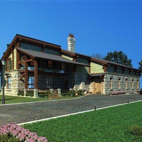 美式 餐厅建筑 别墅会所咖啡餐厅