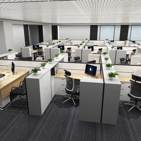 现代 公共办公区 办公员工区