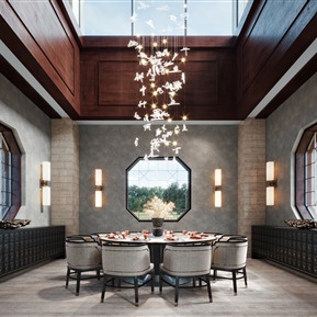 新中式 包间 药膳房餐厅