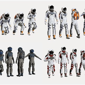 现代 宇航员 宇航员宇航服太空服太空人