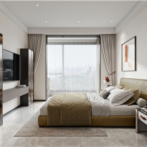 现代 卧室 主卧室